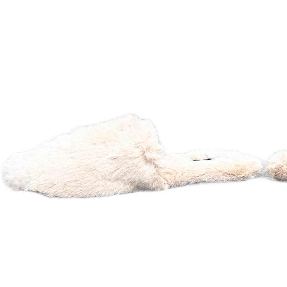 New Vivienne Hu Women's Cream Faux Fur Slide Slippers VHNY - Picture 4 of 10